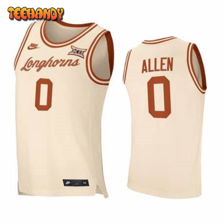 Men’s Texas Longhorns Timmy Allen White College Basketball Jersey