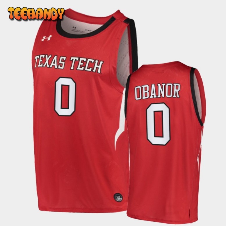 Men’s Texas Tech Red Raiders Kevin Obanor Red Alternate 2021 Jersey