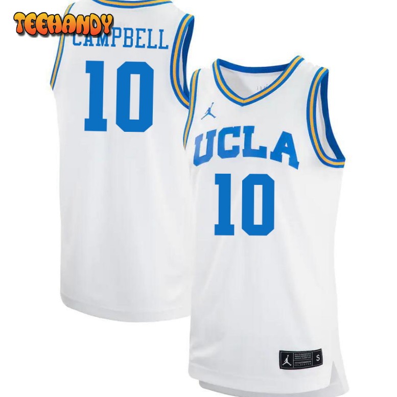 Men’s UCLA Bruins Tyger Campbell College Basketball White Jersey