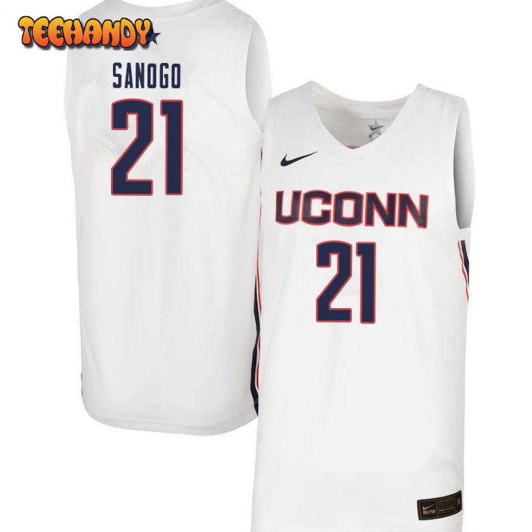 Men’s Uconn Huskies Adama Sanogo College Basketball White Jersey