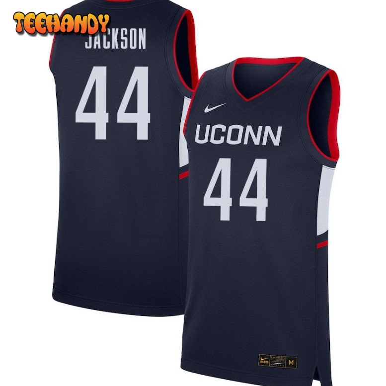 Men’s Uconn Huskies Andre Jackson College Basketball Navy Jersey