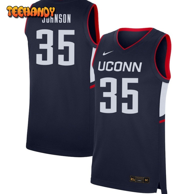 Men’s Uconn Huskies Samson Johnson College Basketball Navy Jersey