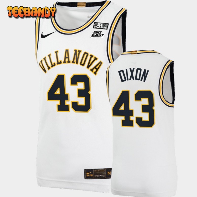 Men’s Villanova Wildcats Eric Dixon White Throwback College Basketball Jersey