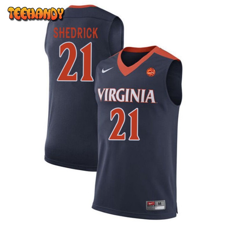 Men’s Virginia Cavaliers Kadin Shedrick College Basketball Navy Jersey