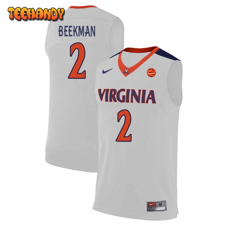 Men’s Virginia Cavaliers Reece Beekman College Basketball White Jersey