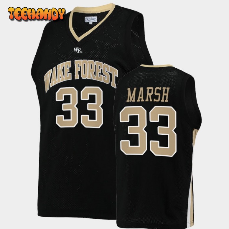 Men’s Wake Forest Demon Deacons Matthew Marsh Black College Retro Jersey