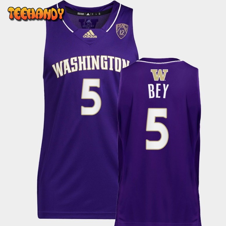 Men’s Washington Huskies Jamal Bey Purple College Basketball Jersey