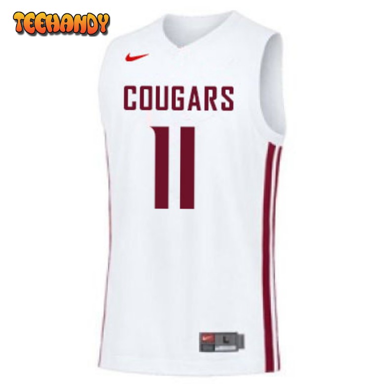 Men’s Washington State Cougars DJ Rodman College Basketball White Jersey