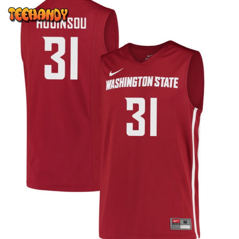 Men’s Washington State Cougars Kymany Houinsou College Crimson Jersey