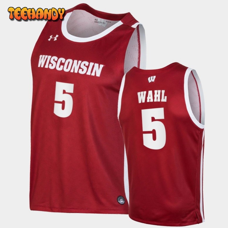 Men’s Wisconsin Badgers Tyler Wahl Red Replica College Basketball Jersey