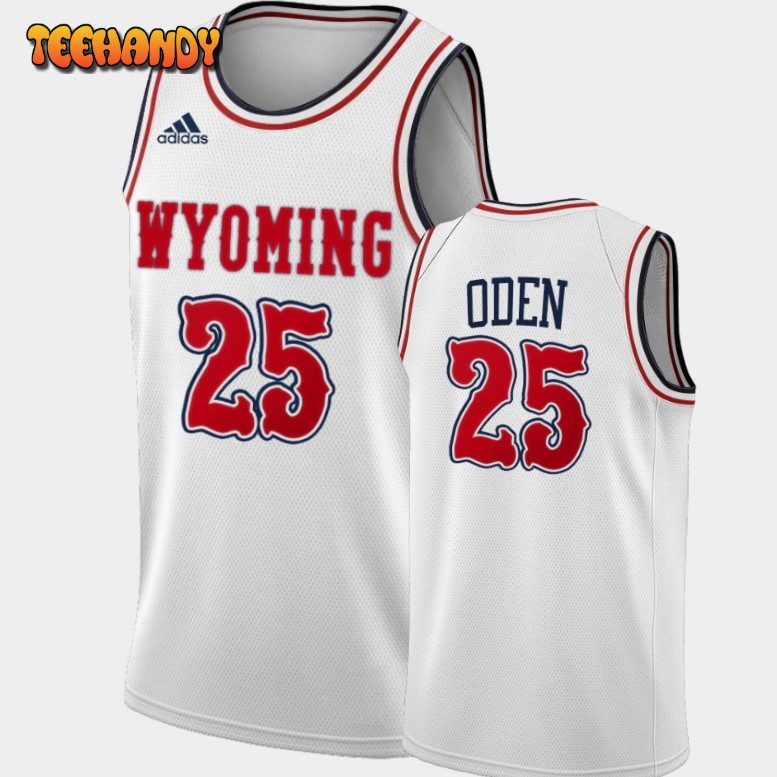 Men’s Wyoming Cowboys Jeremiah Oden White One Wyoming Alternate Jersey