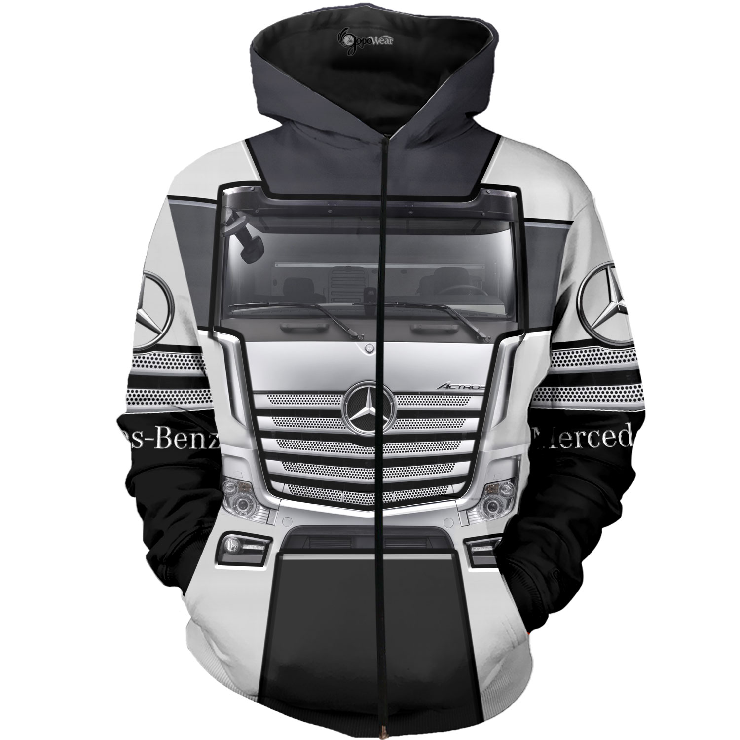 Mercedes Benz 3D Printed Hoodie Zipper Hoodie