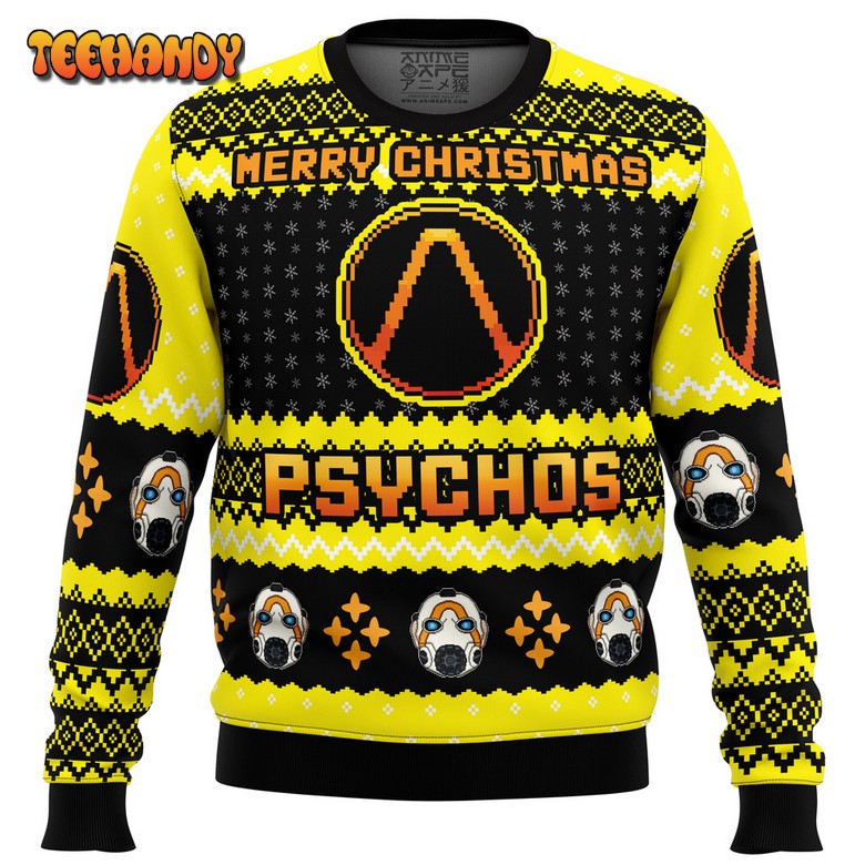 Merry Christmas Psychos Borderlands Ugly Christmas Sweater