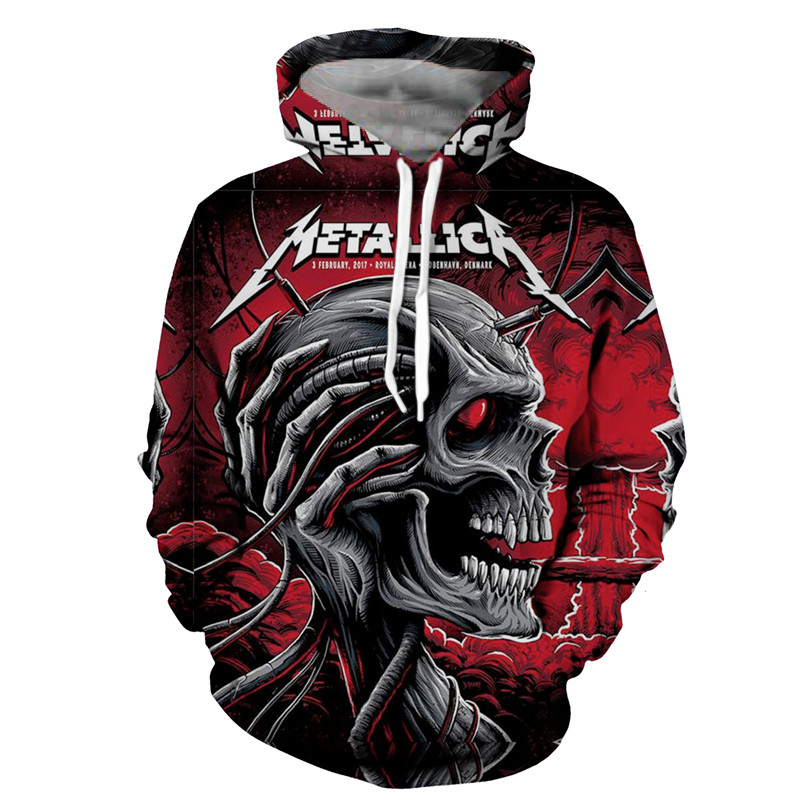 Metallica Men Hoodie 3D Printed Hoodie Zipper Hoodie