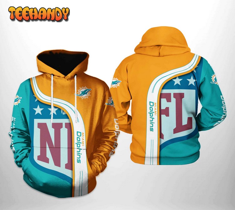 Miami Dolphins NFL Team 3D Printed Hoodie Zipper Hoodie