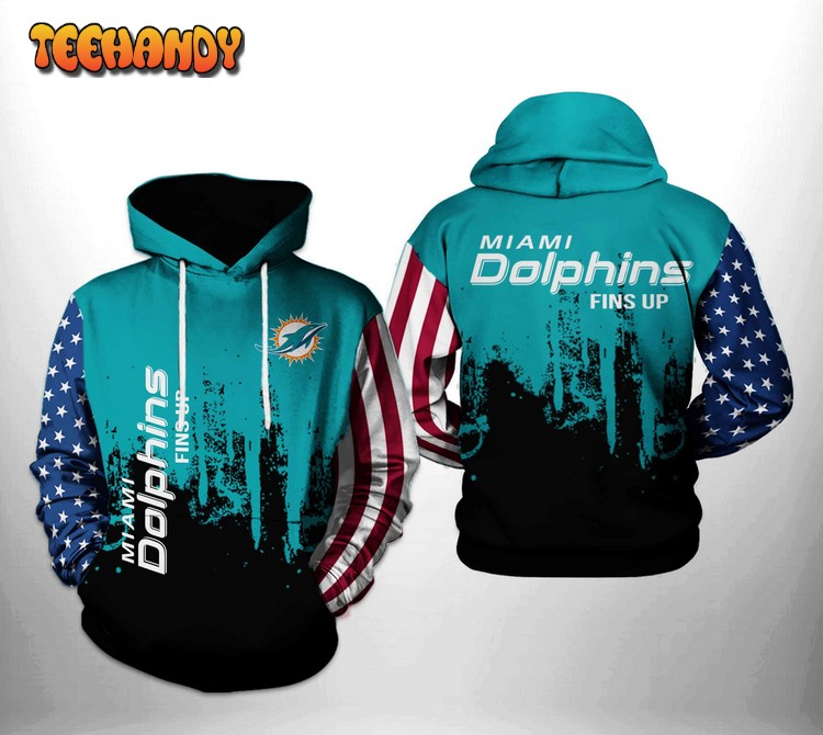 Miami Dolphins NFL Team US 3D Printed Hoodie Zipper Hoodie