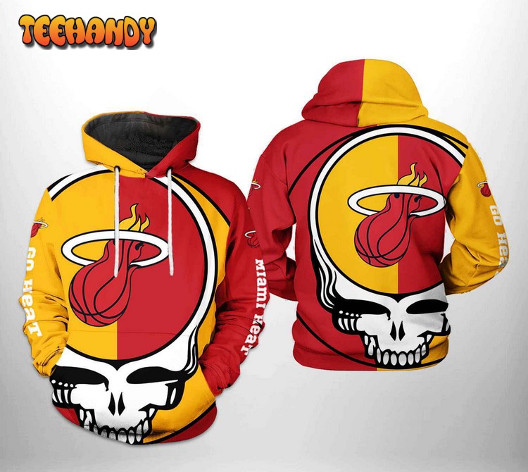 Miami Heat NBA Grateful Dead 3D Printed Hoodie Zipper Hoodie