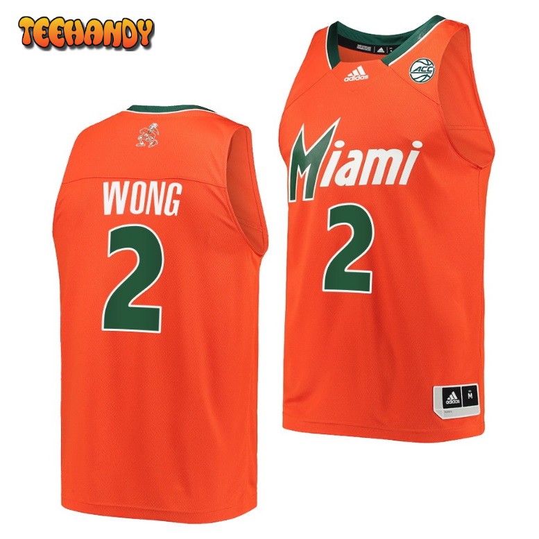 Miami Hurricanes Isaiah Wong 2022 Reverse Retro Orange College Jersey