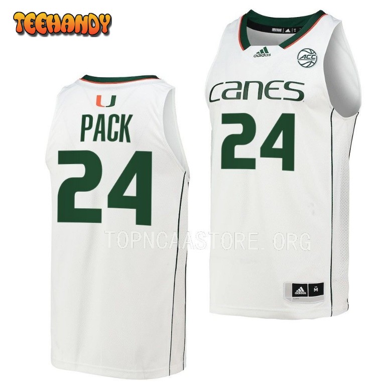 Miami Hurricanes Nijel Pack White Replica College Basketball Jersey