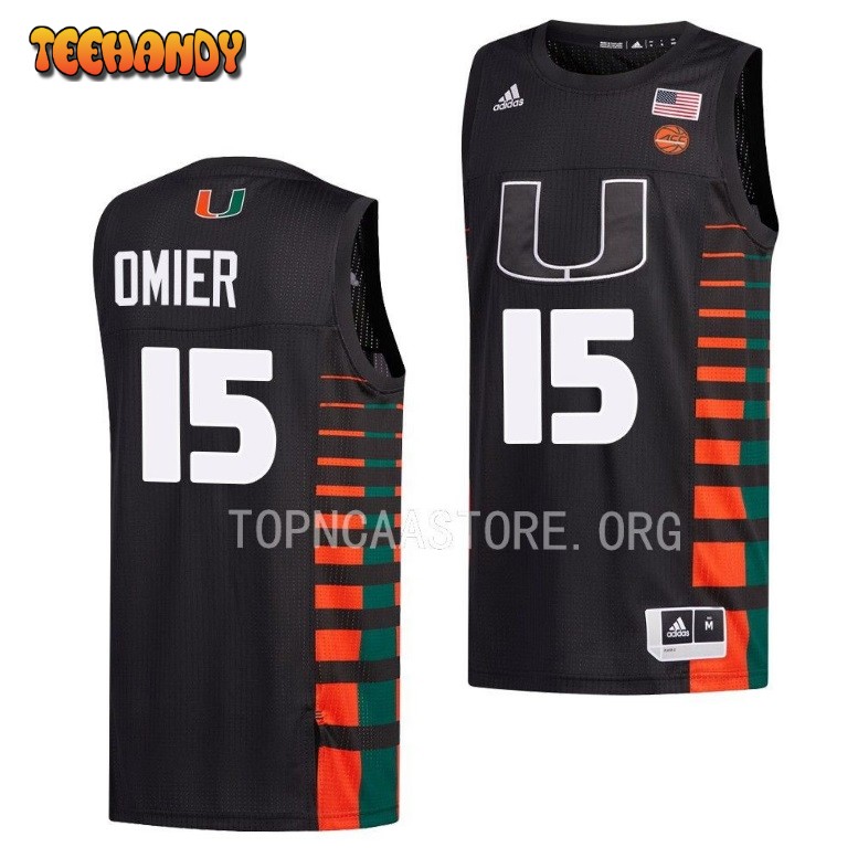 Miami Hurricanes Norchad Omier 2022 Black College Basketball Jersey