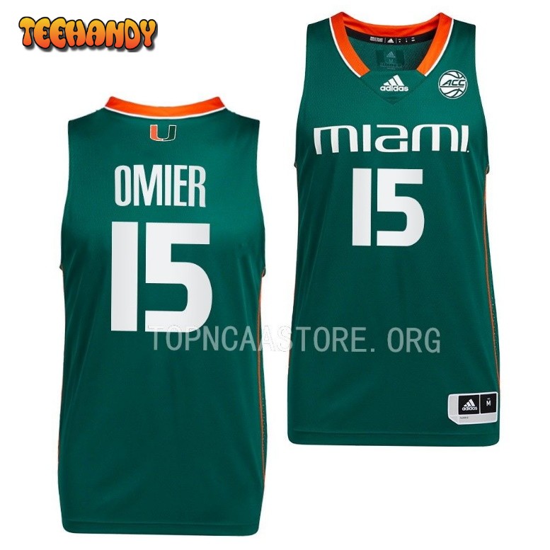 Miami Hurricanes Norchad Omier 2022 Green College Basketball Jersey