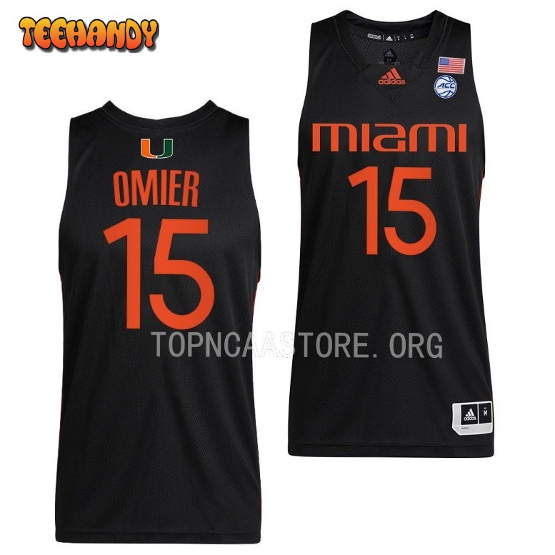 Miami Hurricanes Norchad Omier Black Alternate College Basketball Jersey