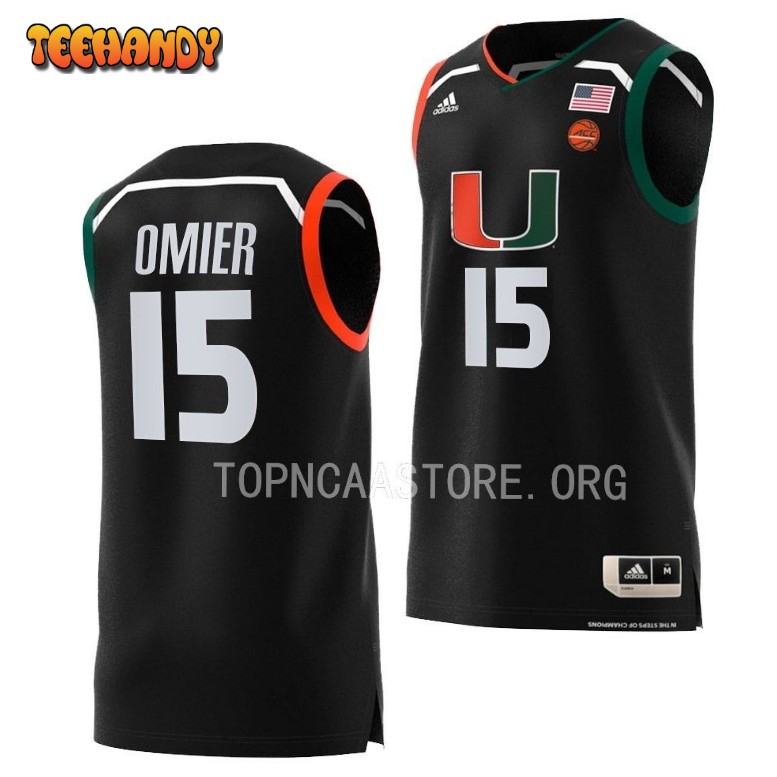 Miami Hurricanes Norchad Omier Black Replica College Basketball Jersey