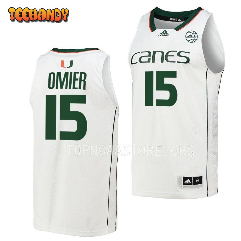 Miami Hurricanes Norchad Omier White Replica College Basketball Jersey