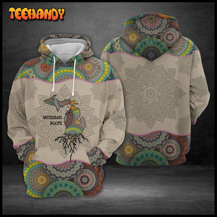 Michigan Root Mandala 3D Printed Hoodie Zipper Hoodie