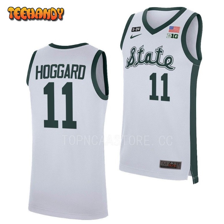 Michigan State Spartans A.J. Hoggard White Retro College Basketball Jersey