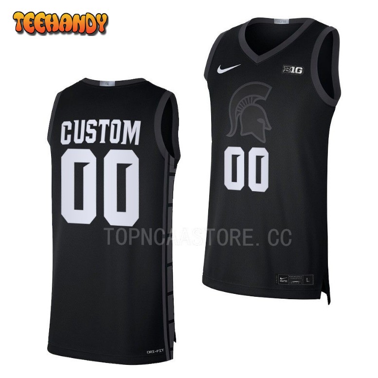 Michigan State Spartans Custom 2023 Black College Basketball Jersey