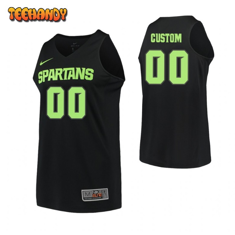 Michigan State Spartans Custom Black Replica College Basketball Jersey