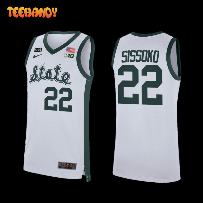 Michigan State Spartans Mady Sissoko White Retro Basketball Limited Jersey