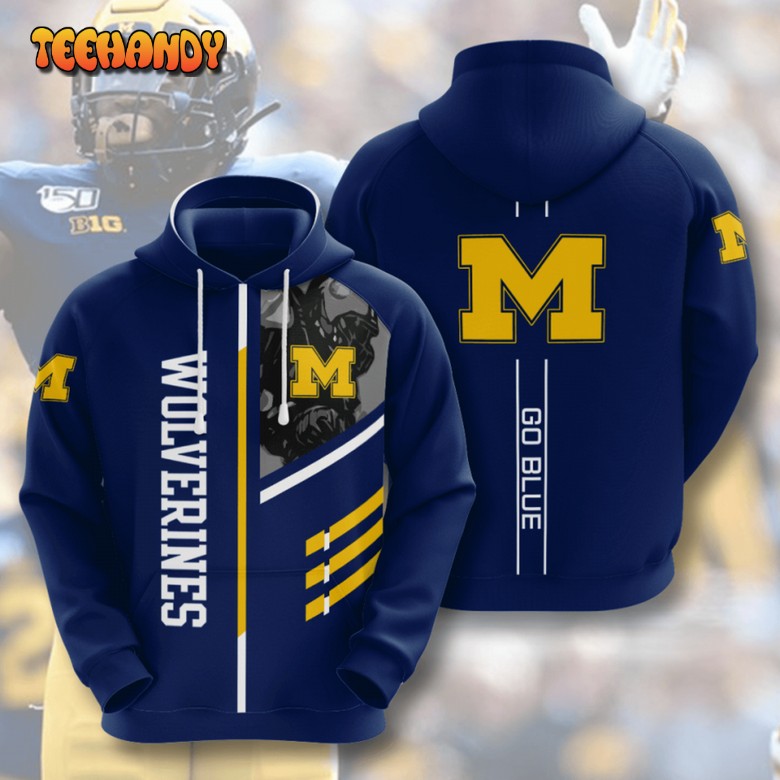 Michigan Wolverines American Football 3D Printed Hoodie