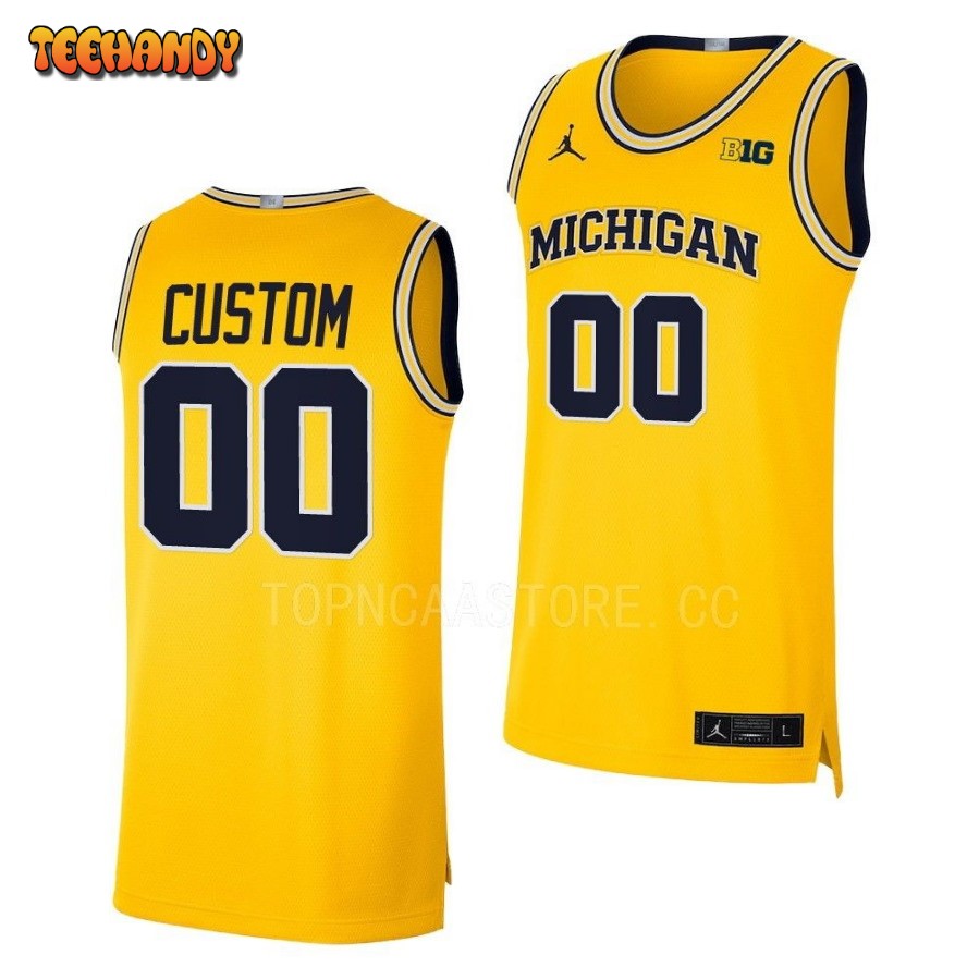 Michigan Wolverines Custom Gold Limited College Basketball Jersey