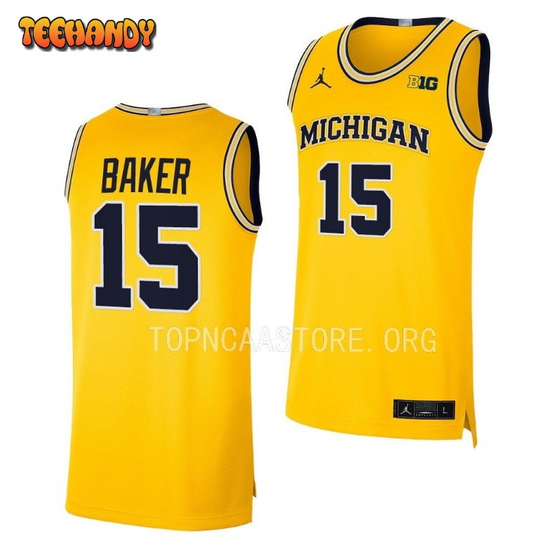 Michigan Wolverines Joey Baker Gold Limited College Basketball Jersey