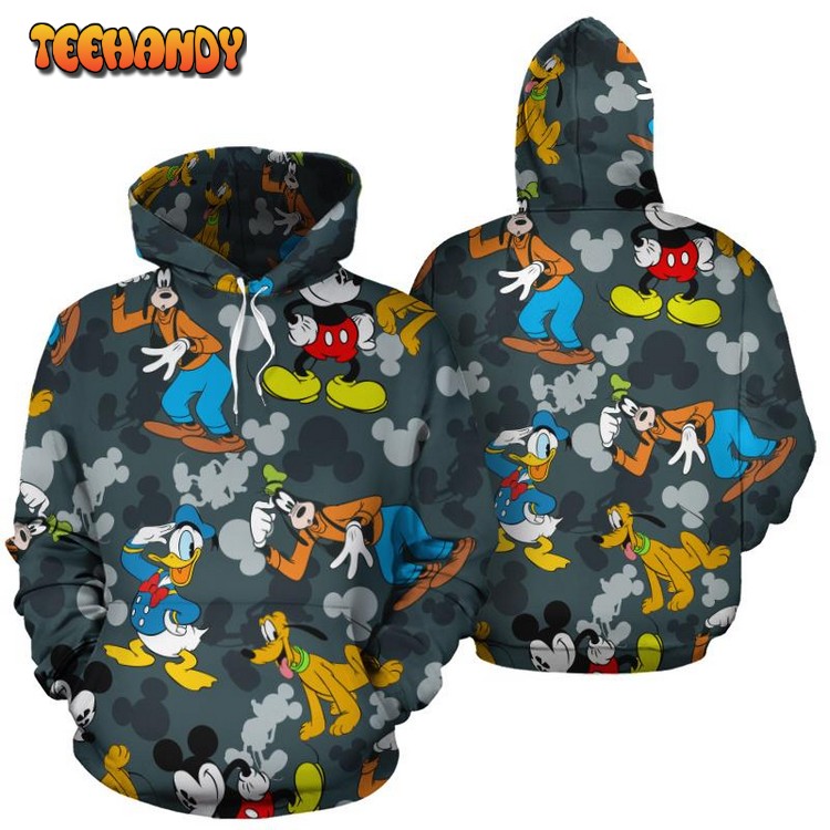 Mickey All Over Print 3D Printed Hoodie Zipper Hoodie