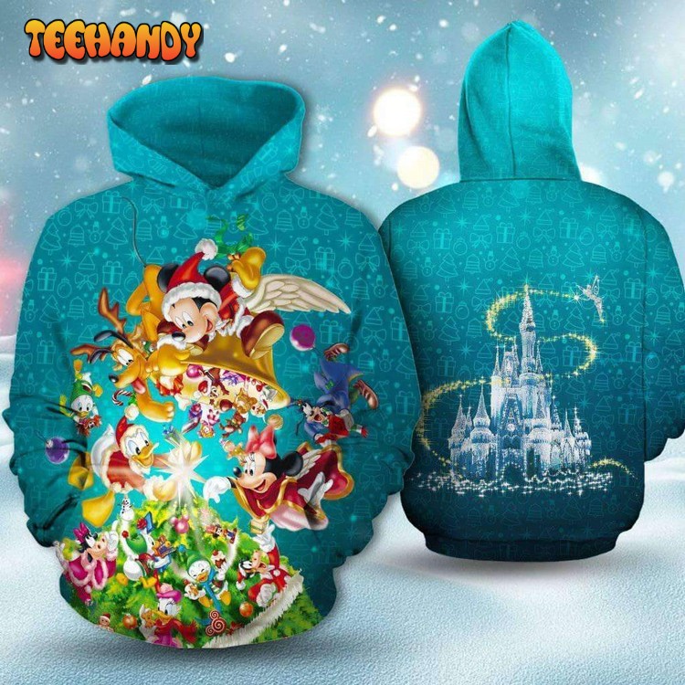 Mickey And Friends Christmas Tree 3D Printed Hoodie Zipper Hoodie