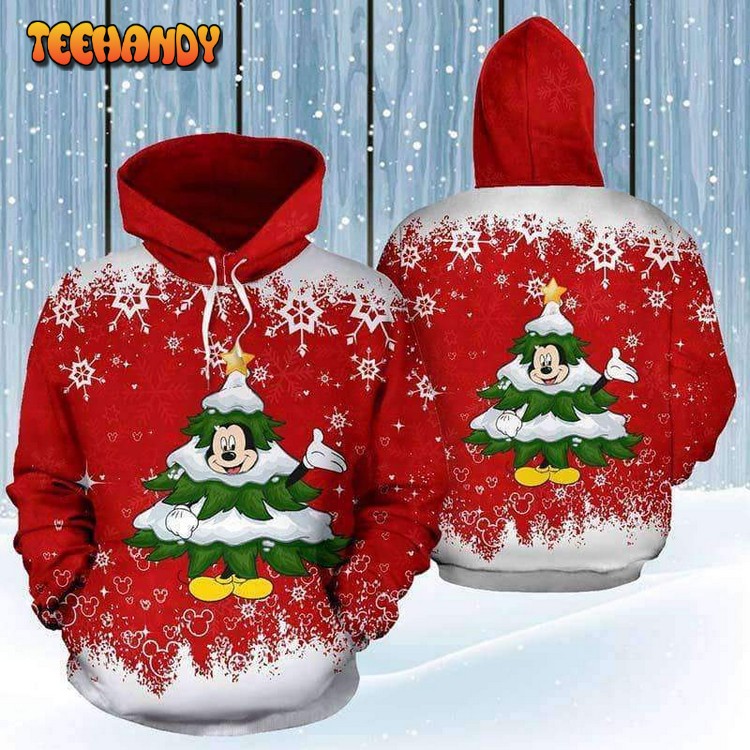 Mickey Christmas Tree – Hoodie 3D Printed Hoodie Zipper Hoodie