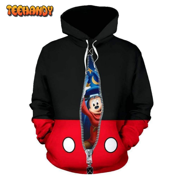 Mickey Fantasia 3D Printed Hoodie Zipper Hoodie