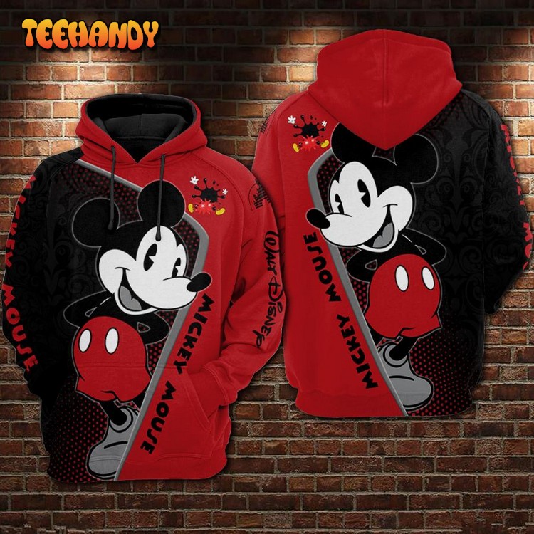 Mickey Mouse 3D Printed Hoodie Zipper Hoodie