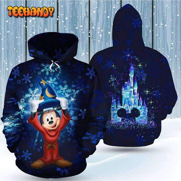 Mickey Mouse Fantasia 3D Printed Hoodie Zipper Hoodie