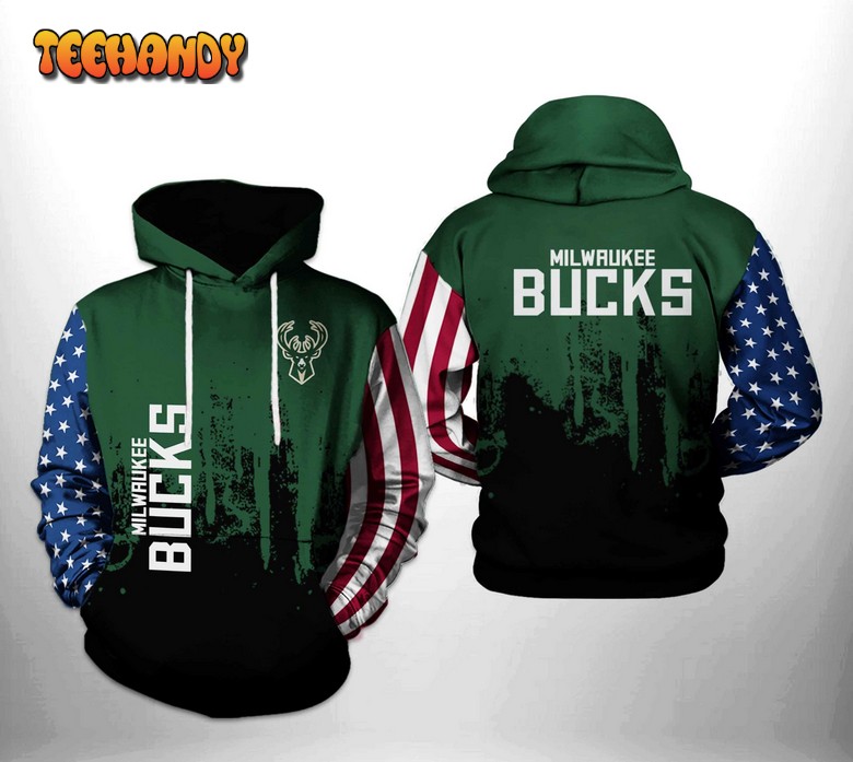 Milwaukee Bucks NBA Team US 3D Printed Hoodie Zipper Hoodie