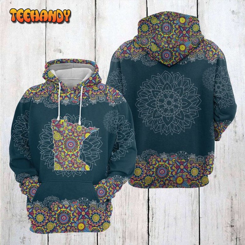 Minnesota Mandala 3D Printed HoodieZipper Hoodie