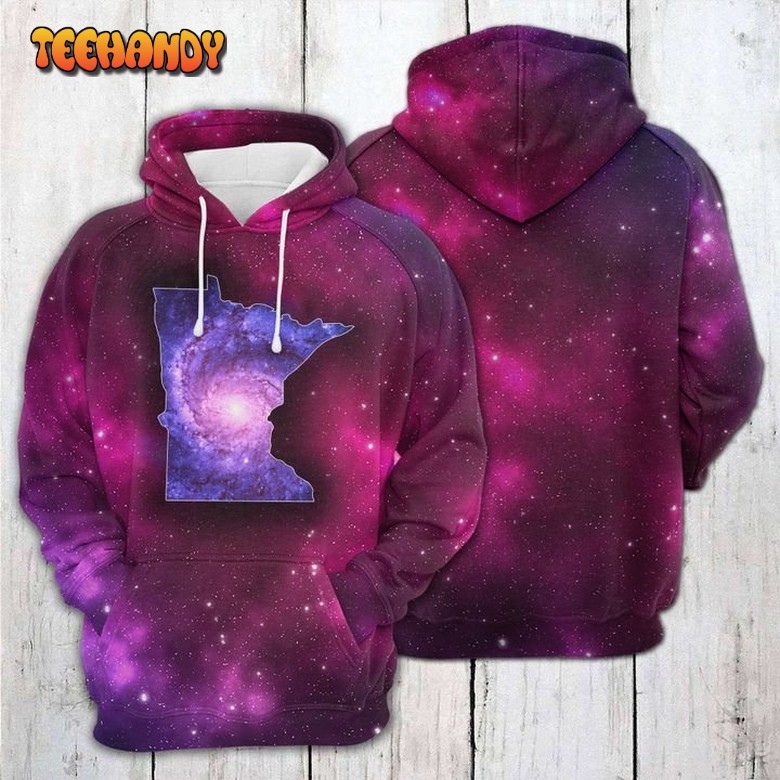 Minnesota Purple Galaxy 3D Printed HoodieZipper Hoodie