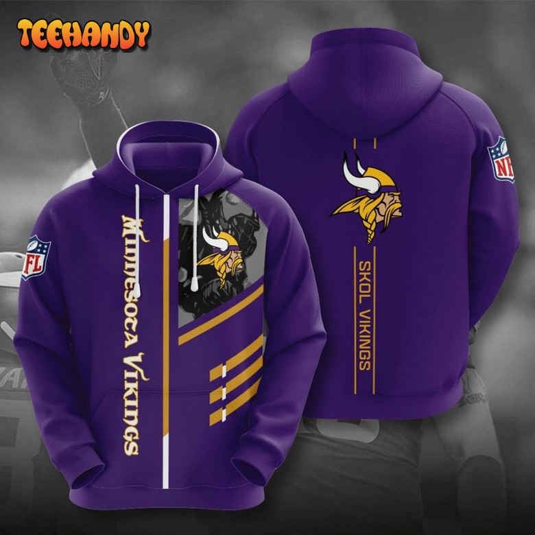 Minnesota Vikings Football 3D Printed Hoodie Zipper Hoodie