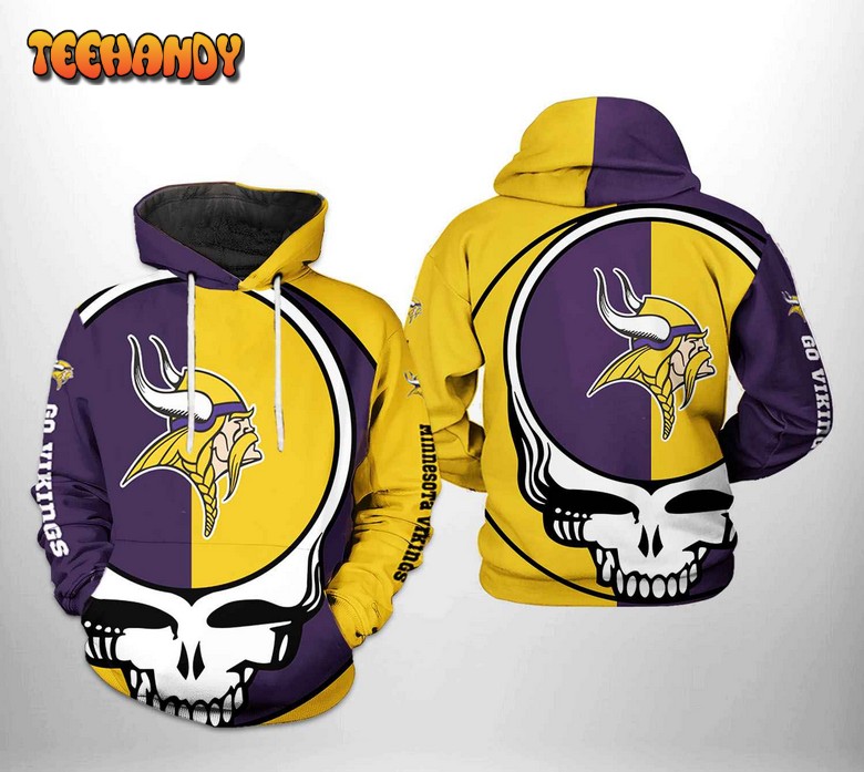 Minnesota Vikings NFL Grateful Dead 3D Printed Hoodie