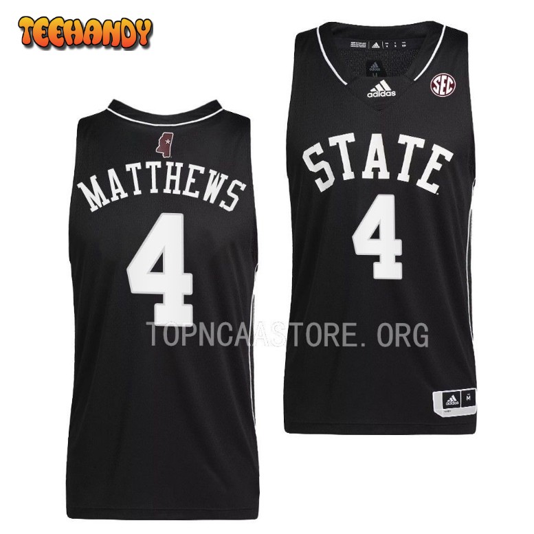 Mississippi State Bulldogs Cameron Matthews Black College Basketball Jersey