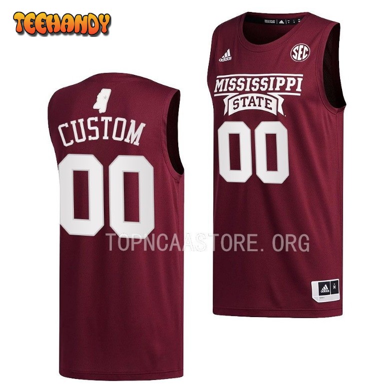 Mississippi State Bulldogs Custom Maroon College Basketball Jersey