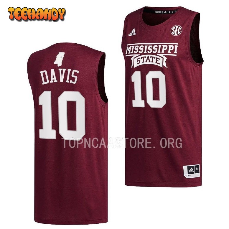 Mississippi State Bulldogs Dashawn Davis Maroon College Basketball Jersey